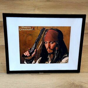 Johnny Depp Signed Autograph Pirates of the Carribean 11X14 Framed & Matted COA
